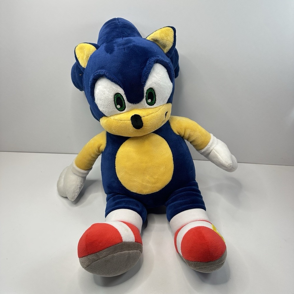 Build A Bear Workshop SEGA Sonic The Hedgehog 16" Plush Toy Stuffed Animal Blue